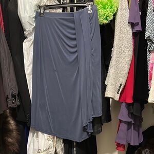 INC International Concepts Gray Midi Wrap Skirt